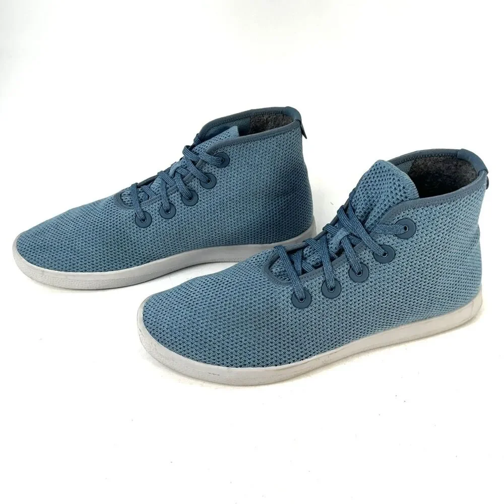Allbirds Tree Toppers Men’s 13 High Top Sneakers Blue Nikau Sapphire White Sole